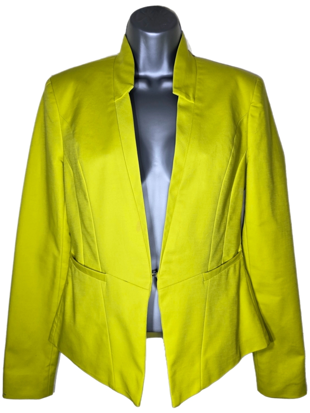 Kenneth Cole New York Chartreuse Blazer Size 4 UK 8 Cotton Tailored Jacket